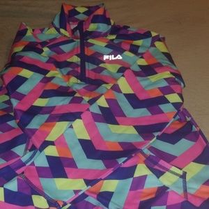 BRIGHT LIKE NEW FILA FITNESS PULLOVER jacket